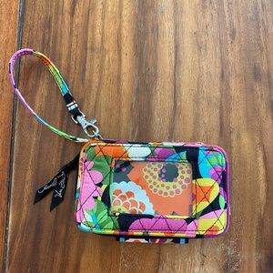 Vera Bradley Va Va Bloom pattern wristlet wallet